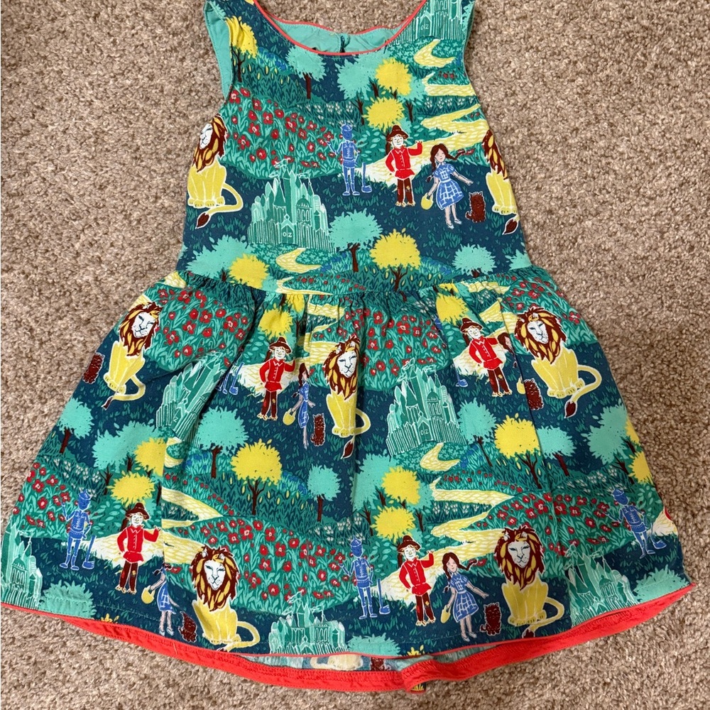Girls' Wizard of Oz Print Dress - Teal & Yellow, 4t , adorable
